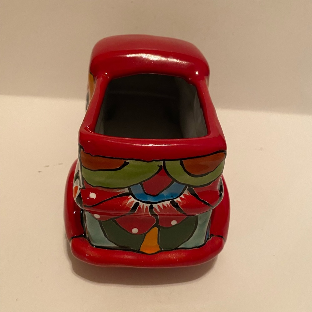 Talavera Truck Planter Pot Hand Painted Home Decor Mexican Pottery Multicolor 9” - Picture 5 of 6